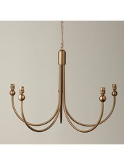 Gallery Home Brass Santiago 5 Light Pendant Ceiling Light - Image 2 of 6