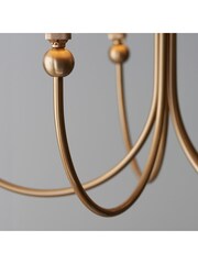 Gallery Home Brass Santiago 5 Light Pendant Ceiling Light - Image 5 of 6