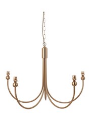 Gallery Home Brass Santiago 5 Light Pendant Ceiling Light - Image 6 of 6