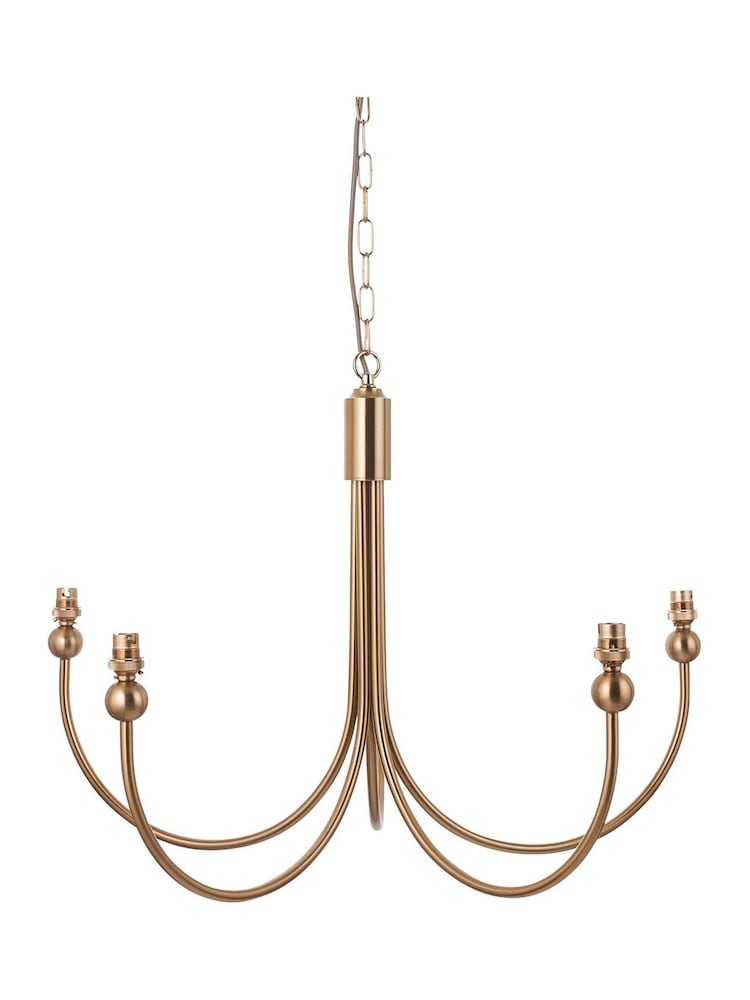 Gallery Home Brass Santiago 5 Light Pendant Ceiling Light - Image 6 of 6 Gallery Home Brass Santiago 5 Light Pendant Ceiling Light - Image 6 of 6