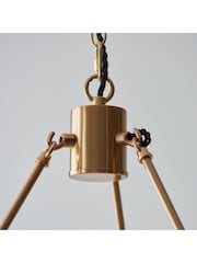 Gallery Home Brushed Brass Chester Large Pendant Ceiling Light - Image 3 of 8