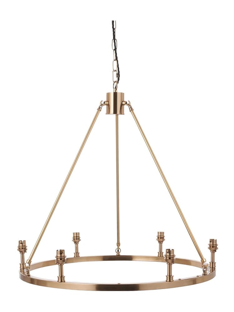Gallery Home Brushed Brass Chester Large Pendant Ceiling Light - Image 8 of 8