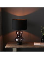 Gallery Home Black Clear Kelda Shaped Table Lamp - Image 4 of 6