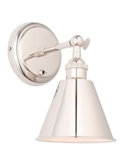 Gallery Home Bright Nickel Hal Wall Light - Image 5 of 6