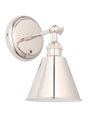 Gallery Home Bright Nickel Hal Wall Light - Image 6 of 6