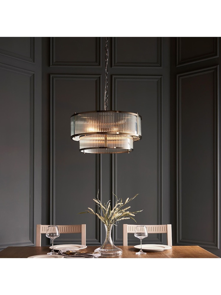 Gallery Home Antique Brass Ridgeton 5 Light Pendant Ceiling Light - Image 1 of 6