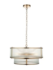Gallery Home Antique Brass Ridgeton 5 Light Pendant Ceiling Light - Image 4 of 6