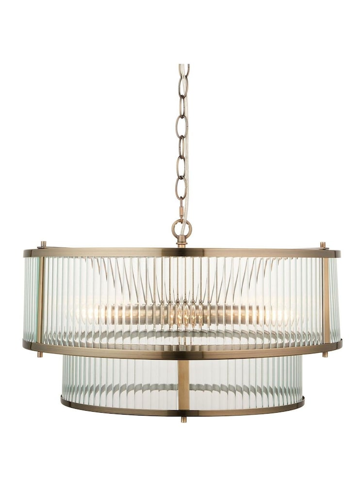 Gallery Home Antique Brass Ridgeton 5 Light Pendant Ceiling Light - Image 6 of 6