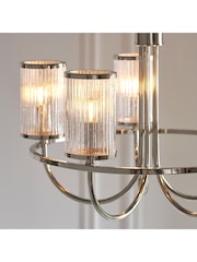 Gallery Home Bright Nickel Henbury 5 Pendant Ceiling Light - Image 5 of 8