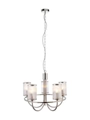 Gallery Home Bright Nickel Henbury 5 Pendant Ceiling Light - Image 7 of 8