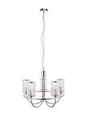 Gallery Home Bright Nickel Henbury 5 Pendant Ceiling Light - Image 8 of 8