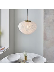 Gallery Home Satin Brass Mali 1 Light Pendant Ceiling Light - Image 1 of 9