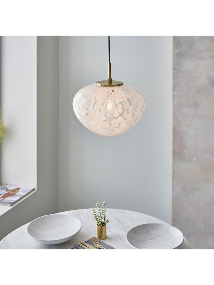 Gallery Home Satin Brass Mali 1 Light Pendant Ceiling Light - Image 1 of 9