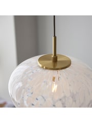 Gallery Home Satin Brass Mali 1 Light Pendant Ceiling Light - Image 2 of 9