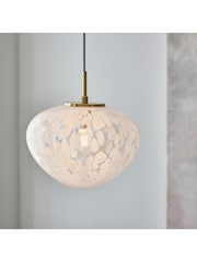 Gallery Home Satin Brass Mali 1 Light Pendant Ceiling Light - Image 3 of 9