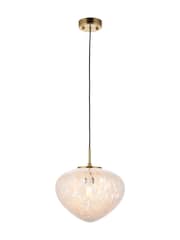Gallery Home Satin Brass Mali 1 Light Pendant Ceiling Light - Image 9 of 9