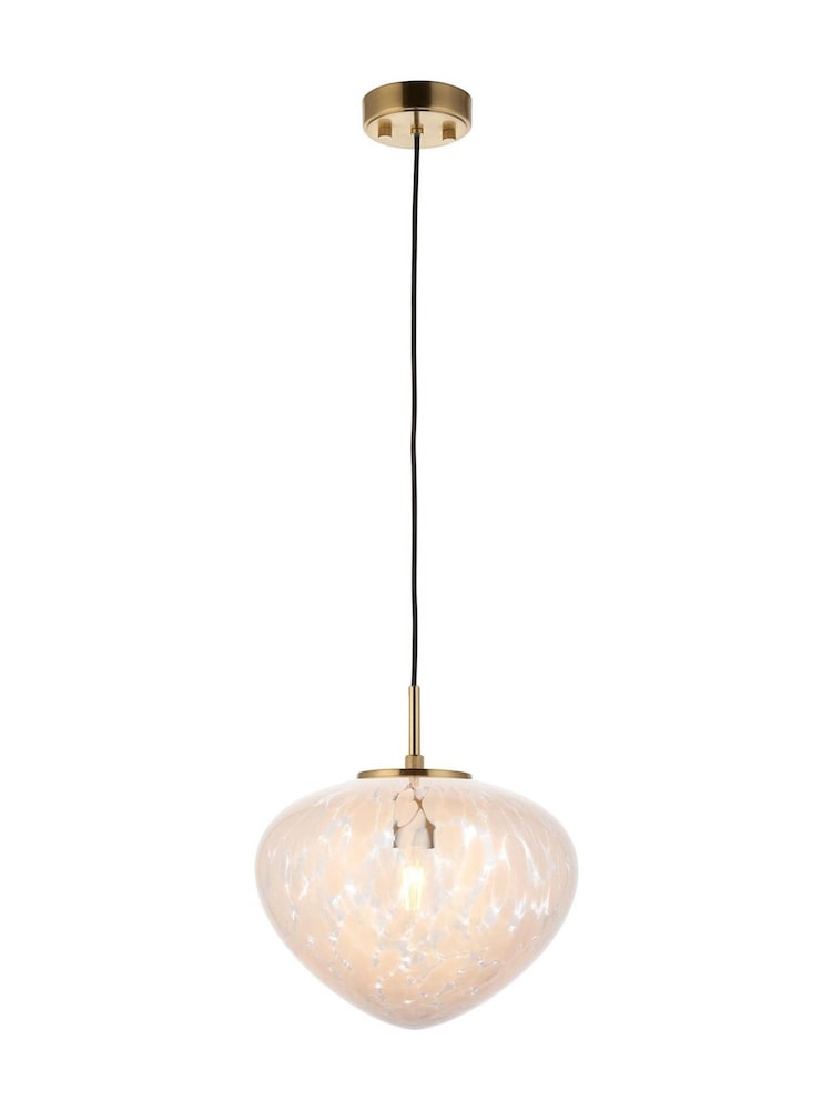 Gallery Home Satin Brass Mali 1 Light Pendant Ceiling Light - Image 9 of 9 Gallery Home Satin Brass Mali 1 Light Pendant Ceiling Light - Image 9 of 9