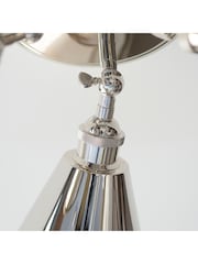 Gallery Home Bright Nickel Hal 3 Light Flush Ceiling - Image 3 of 7