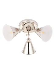 Gallery Home Bright Nickel Hal 3 Light Flush Ceiling - Image 7 of 7