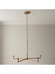Gallery Home Brass Santiago 5 Light Pendant Ceiling Light - Image 1 of 8