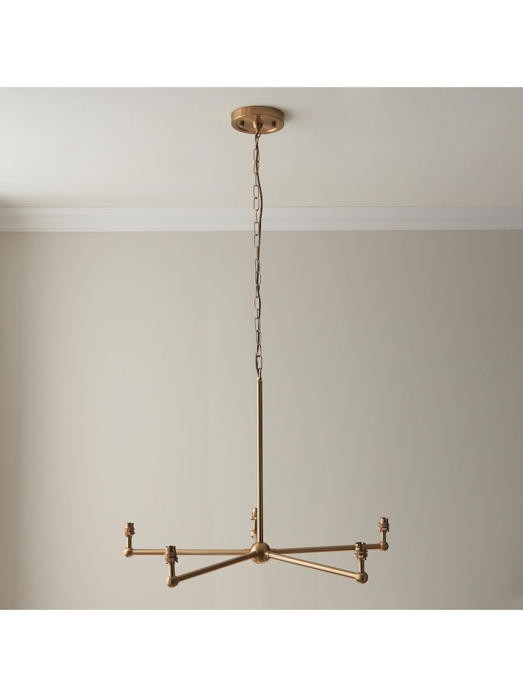 Gallery Home Brass Santiago 5 Light Pendant Ceiling Light - Image 1 of 8