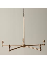 Gallery Home Brass Santiago 5 Light Pendant Ceiling Light - Image 2 of 8