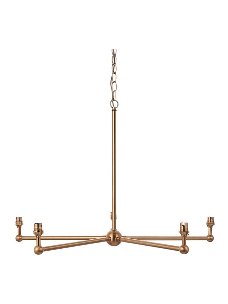 Gallery Home Brass Santiago 5 Light Pendant Ceiling Light - Image 8 of 8