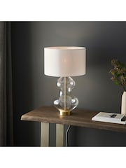 Gallery Home Bright Nickel Kelda Shaped Table Lamp - Image 1 of 5
