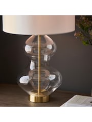 Gallery Home Bright Nickel Kelda Shaped Table Lamp - Image 2 of 5