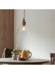 Gallery Home Natural Ash Cotswold 1 Light Pendant Ceiling Light - Image 1 of 6