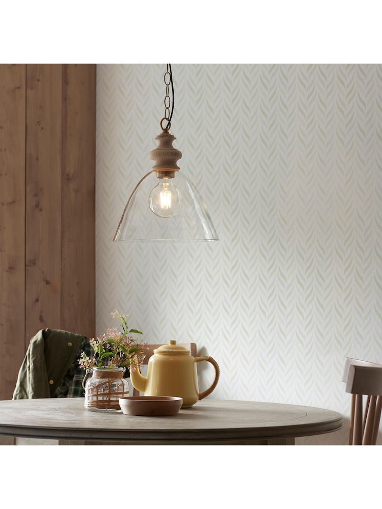 Gallery Home Natural Ash Cotswold 1 Light Pendant Ceiling Light - Image 1 of 6