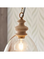 Gallery Home Natural Ash Cotswold 1 Light Pendant Ceiling Light - Image 3 of 6