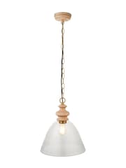 Gallery Home Natural Ash Cotswold 1 Light Pendant Ceiling Light - Image 5 of 6