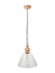 Gallery Home Natural Ash Cotswold 1 Light Pendant Ceiling Light - Image 6 of 6