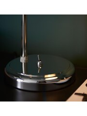 Gallery Home Bright Nickel Hal Table Lamp - Image 3 of 9