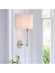 Gallery Home Bright Nickel Sancerre Wall Light - Image 1 of 6