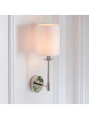 Gallery Home Bright Nickel Sancerre Wall Light - Image 4 of 6