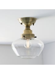 Gallery Home Antique Brass Camberley 1 Light Ceiling Light - Image 2 of 6