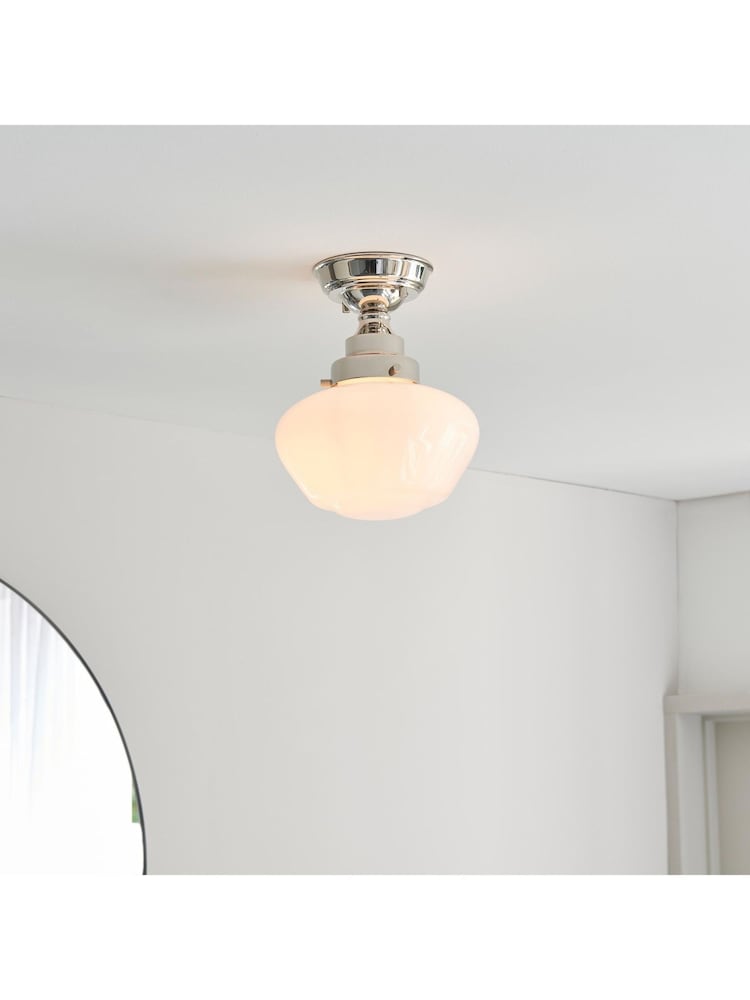 Gallery Home Bright Nickel Camberley 1 Light Ceiling Light - Image 2 of 4