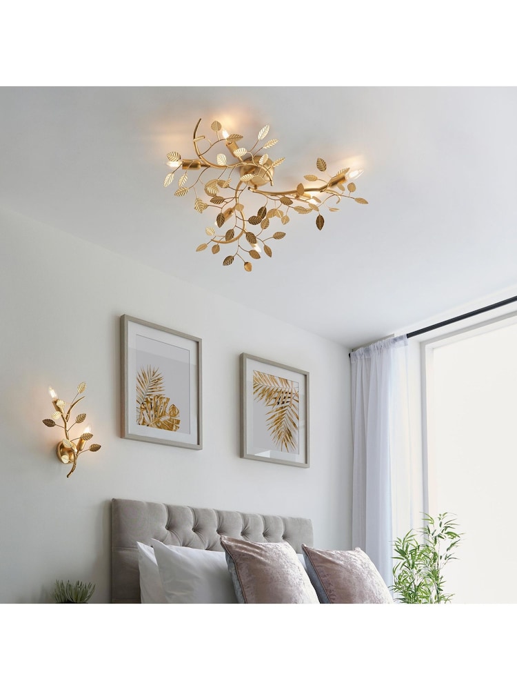 Gallery Home Gold Leaf Linette 6 Light Ceiling Light - Image 2 of 9 Gallery Home Gold Leaf Linette 6 Light Ceiling Light - Image 2 of 9