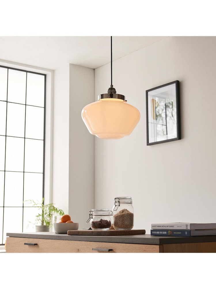 Gallery Home Bright Nickel Camberley Pendant Ceiling Light - Image 1 of 5