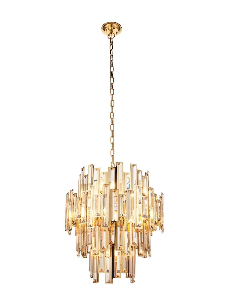 Gallery Home Gold Viviana 12 Light Pendant Ceiling Light - Image 8 of 8 Gallery Home Gold Viviana 12 Light Pendant Ceiling Light - Image 8 of 8