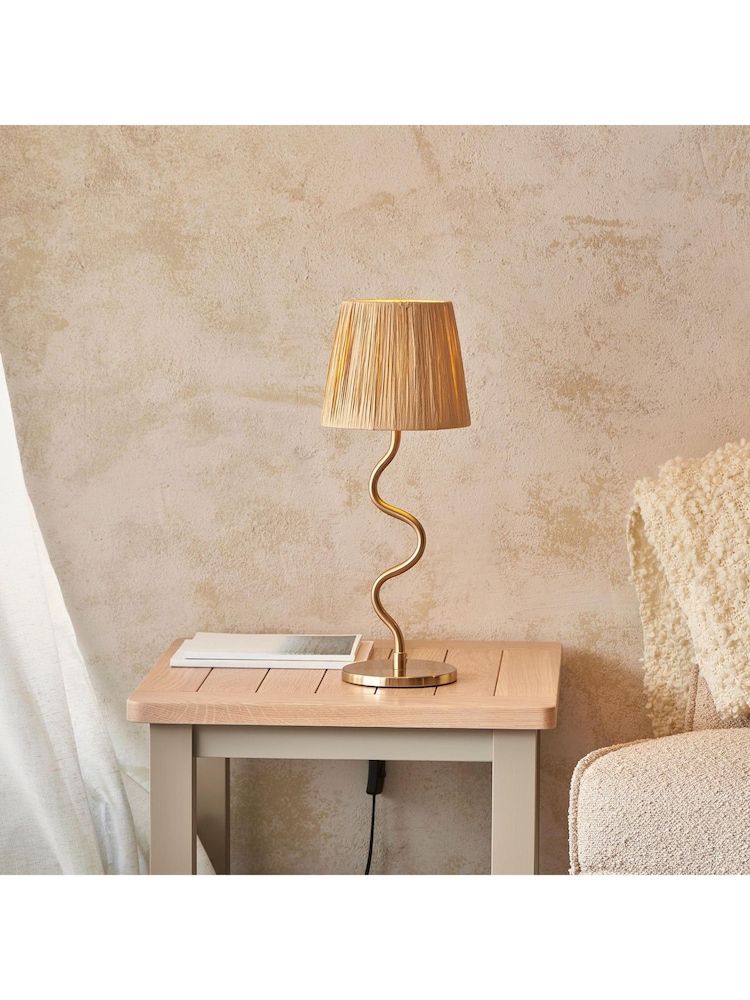 Gallery Home Aged Brass Wriggle Table Lamp - Image 1 of 6