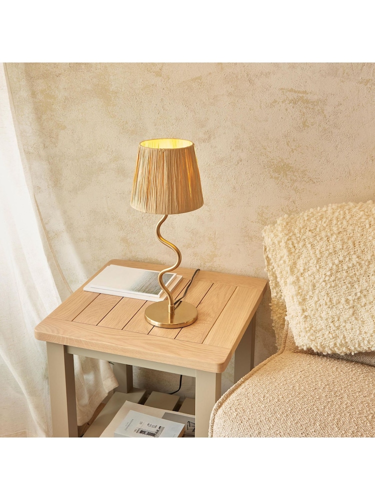 Gallery Home Aged Brass Wriggle Table Lamp - Image 2 of 6
