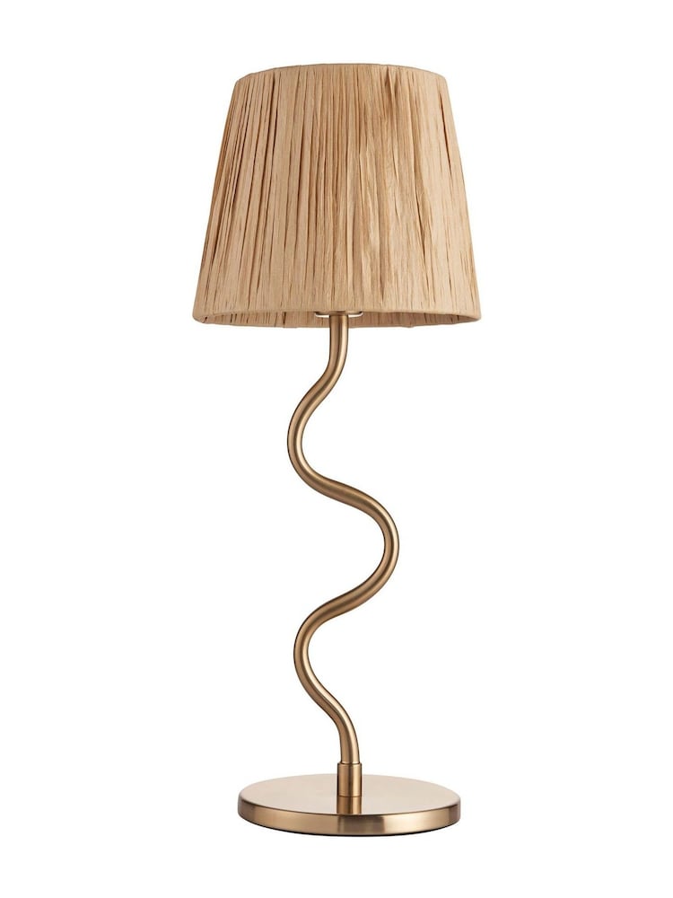 Gallery Home Aged Brass Wriggle Table Lamp - Image 6 of 6