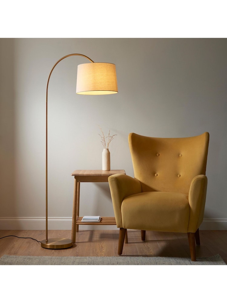 Gallery Home Warm Brass Carlson Floor Light - Image 2 of 5