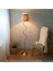 Gallery Home Aged Brass Wriggle Floor Light - Image 1 of 9