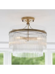 Gallery Home Antique Brass Marietta Light 3 Ceiling Light - Image 3 of 8