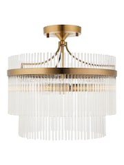 Gallery Home Antique Brass Marietta Light 3 Ceiling Light - Image 7 of 8