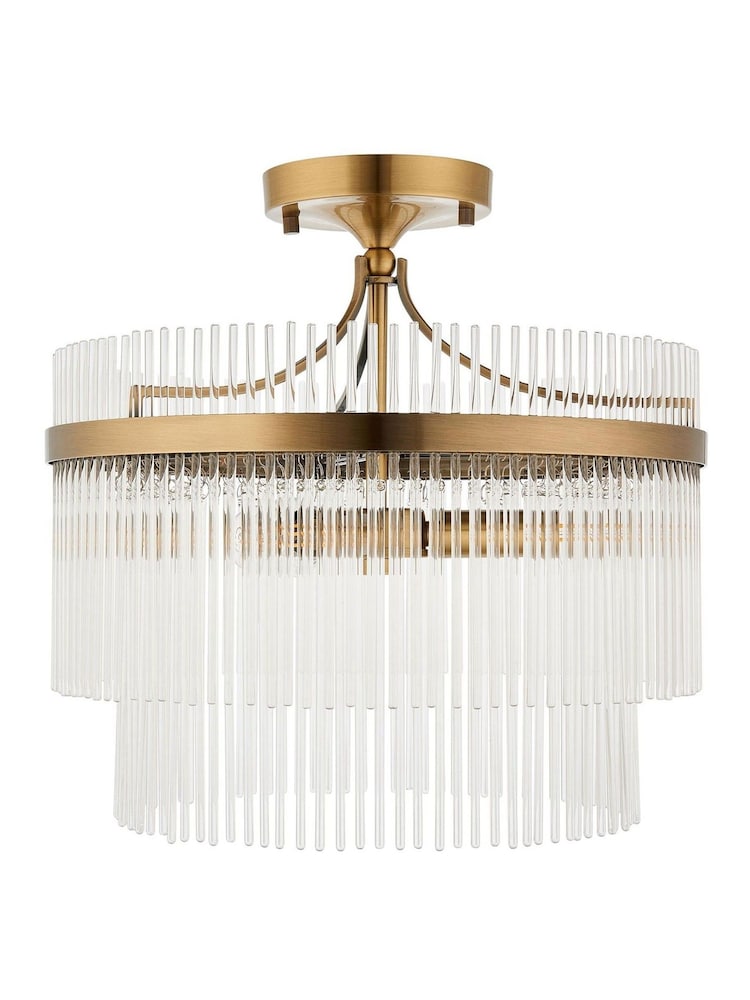 Gallery Home Antique Brass Marietta Light 3 Ceiling Light - Image 8 of 8